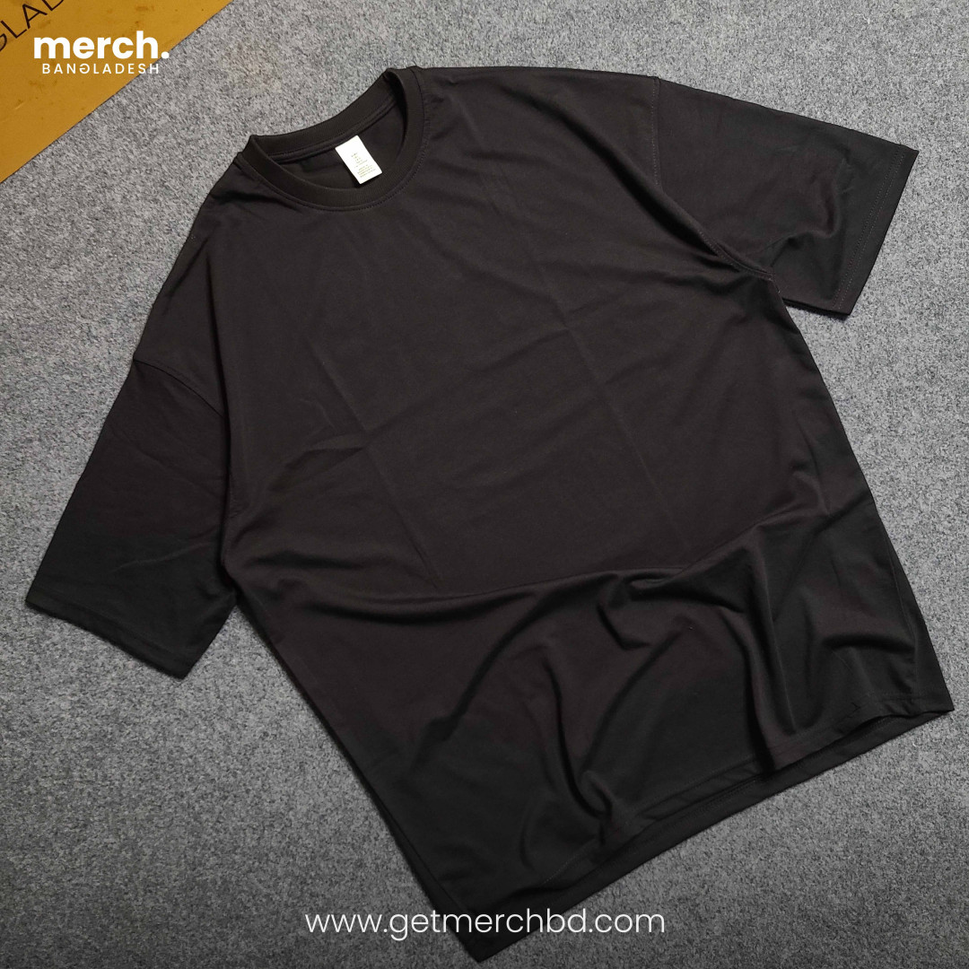 Oversized Drop Shoulder T-shirt - Black