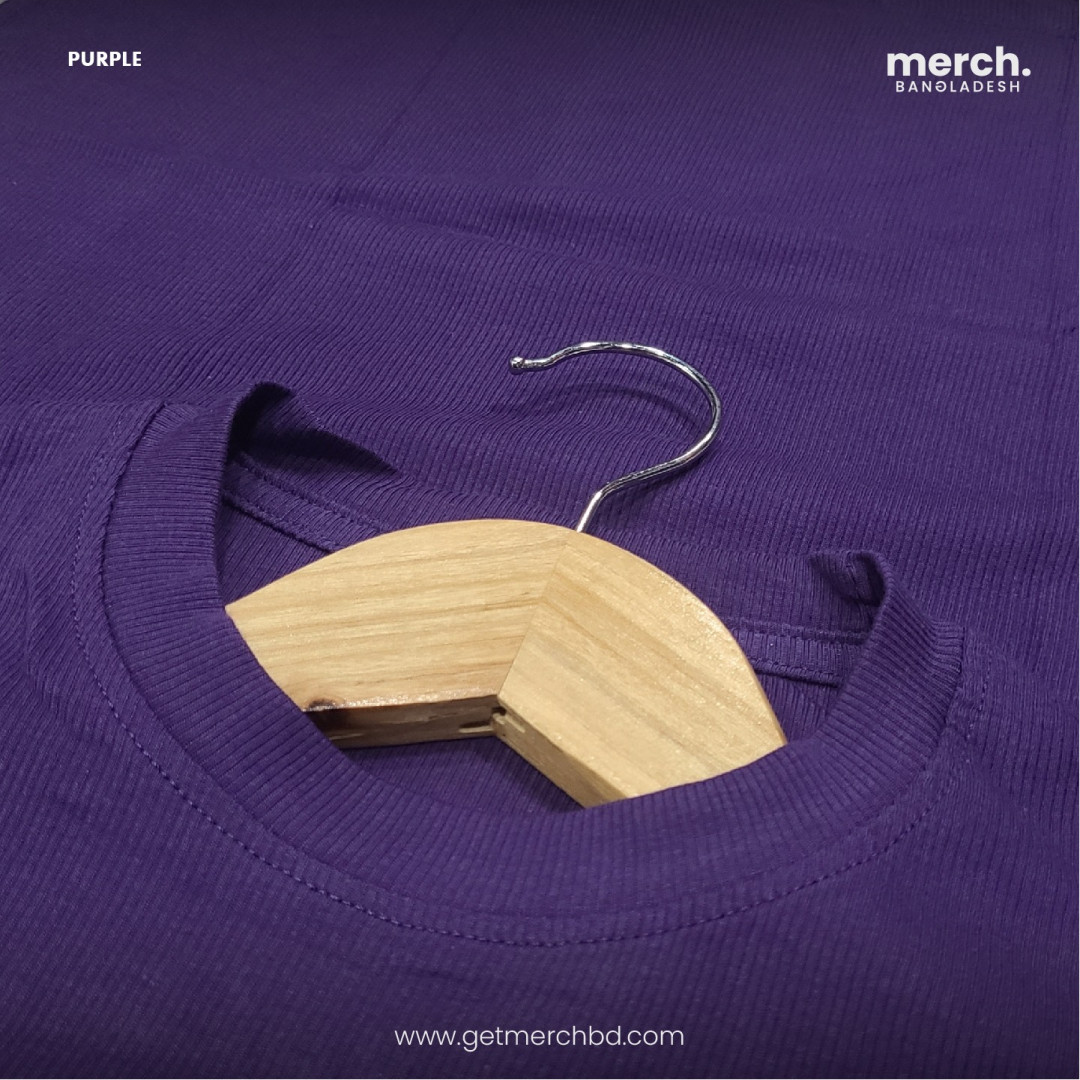 Purple - RIB T-SHIRT