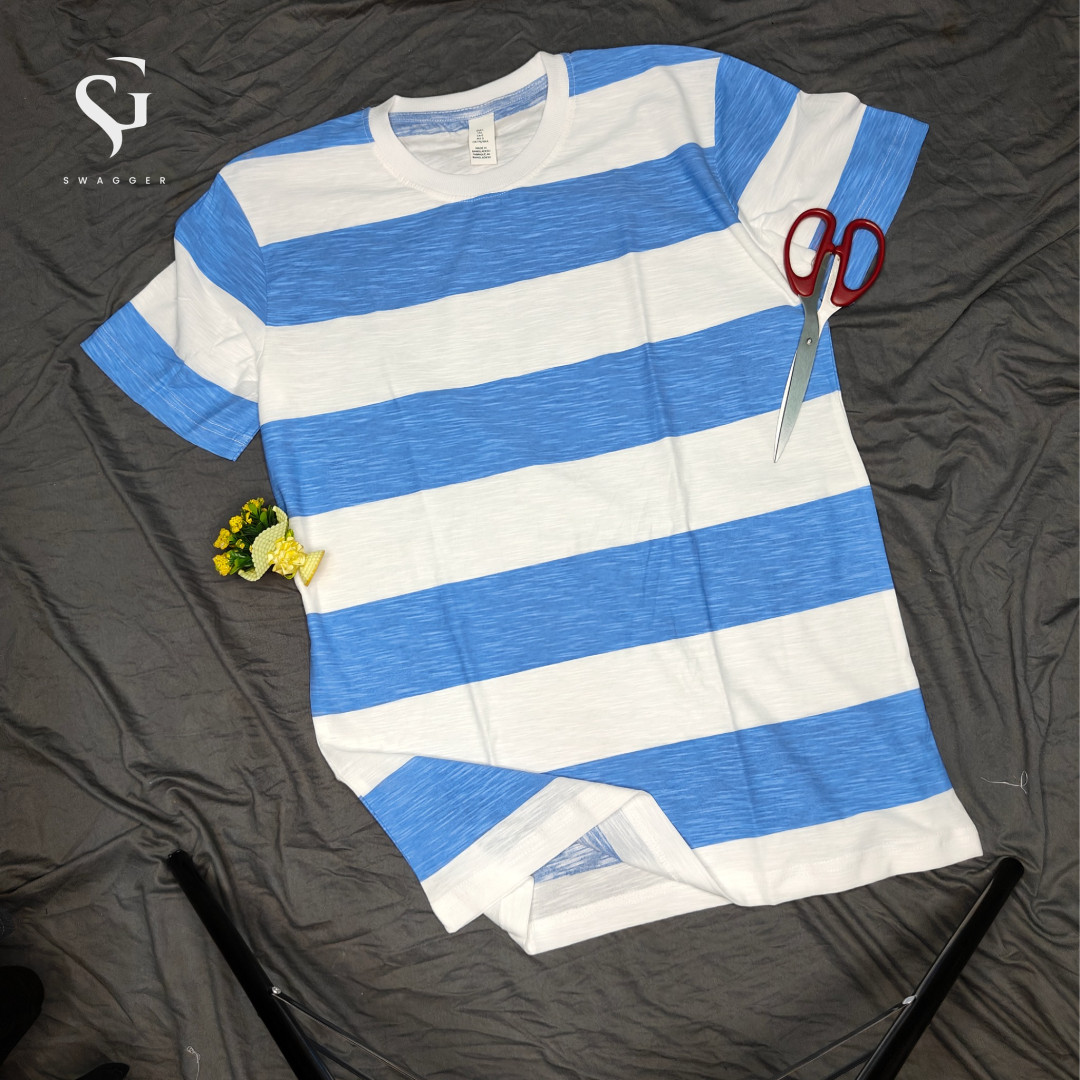 STRIPE T-SHIRT - Blue