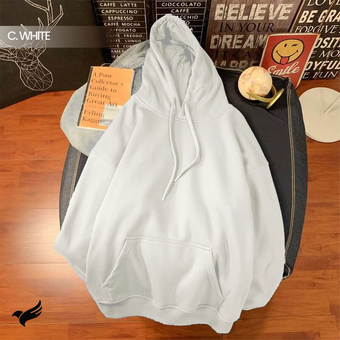 WHITE - Pullover Hoodie for Women