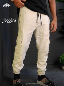 6 Pocket Cargo Jogger - Frost White