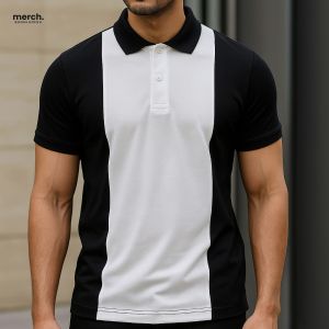 BLACK - Contrast Fashion Polo