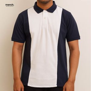 NAVY BLUE - Contrast Fashion Polo